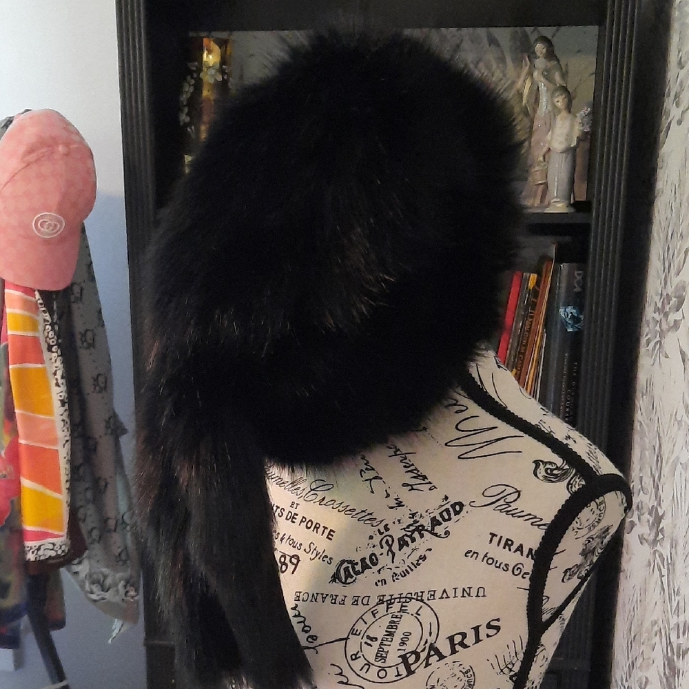 Elegant Black Faux Fur Hat
